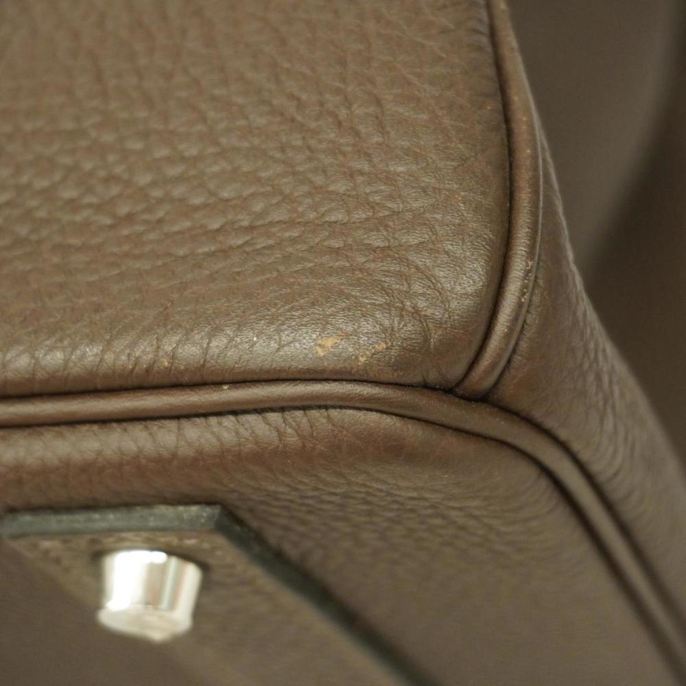Hermes Handbag Birkin 40 Y Engraved Togo Chocolat Ladies - Picture 8 of 14
